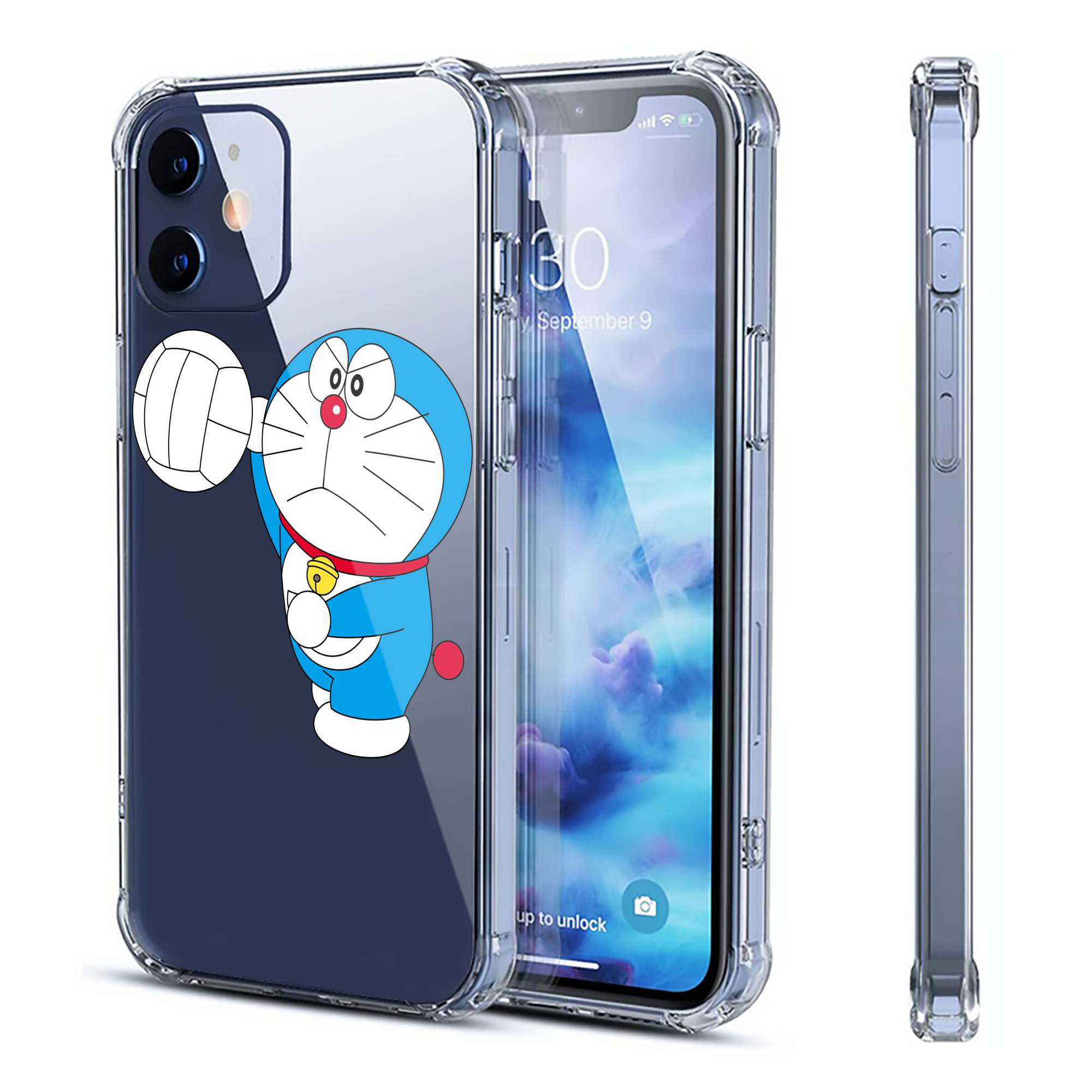 （画像用） ドラえもん Doraemon 【iPhone 12シリーズ対応】透明スマホケース（クリアソフトケース）